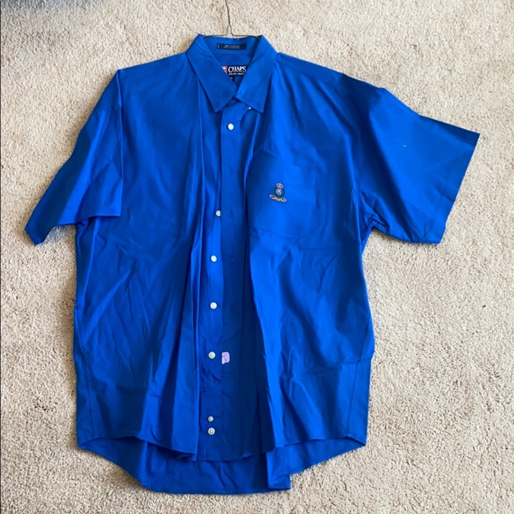 Vintage Chaps Ralph Lauren Blue Button Down XL